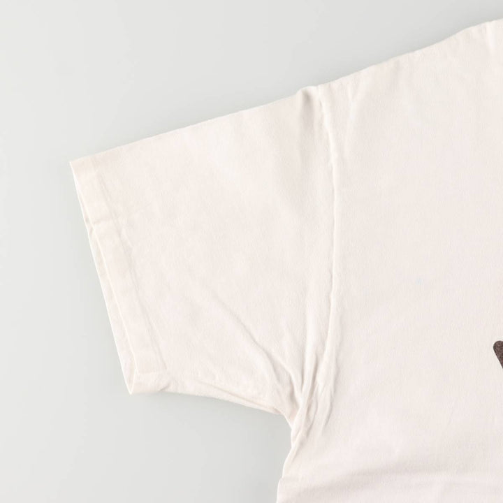 Vintage 90'S Hanes HOOTERS advertising T-shirt, Made in USA, Men's XL cotton white type Vintage Second Hand