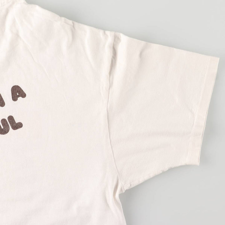 Vintage 90'S Hanes HOOTERS advertising T-shirt, Made in USA, Men's XL cotton white type Vintage Second Hand