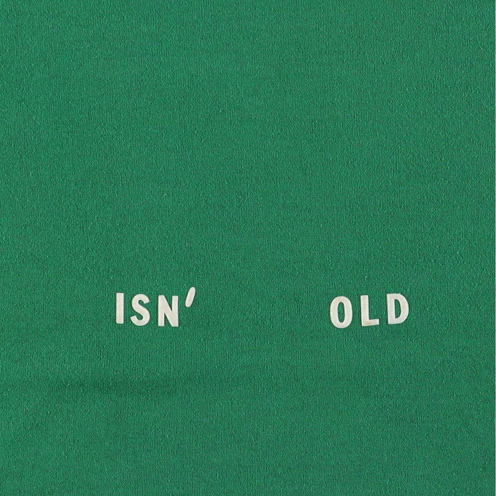 Vintage 90'S Jerzees printed sweatshirt, made in the USA, size L, men's cotton green type Vintage Second Hand