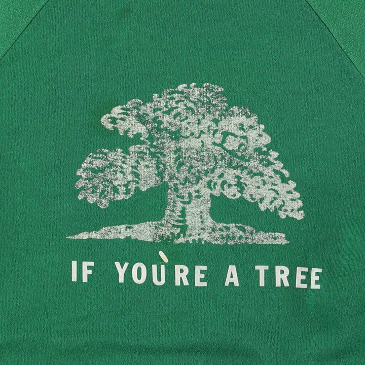 Vintage 90'S Jerzees printed sweatshirt, made in the USA, size L, men's cotton green type Vintage Second Hand