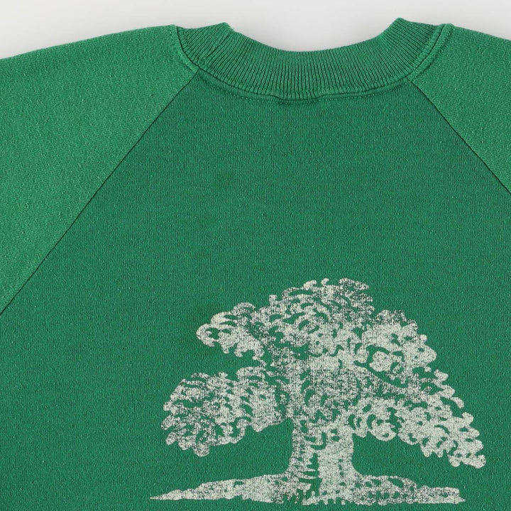 Vintage 90'S Jerzees printed sweatshirt, made in the USA, size L, men's cotton green type Vintage Second Hand
