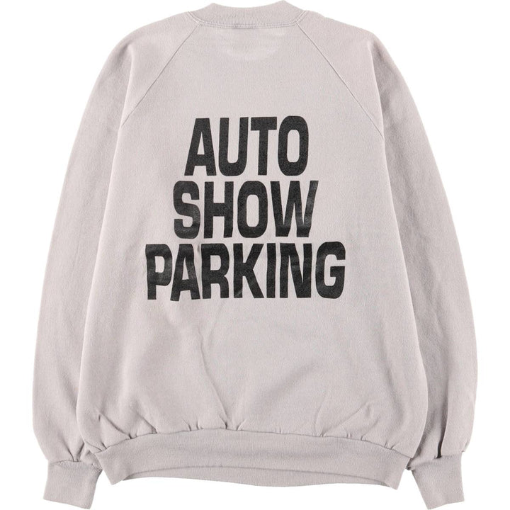 90'S Jerzees printed sweatshirt, made in the USA, men's size L, vintage message cotton gray type Vintage Second Hand