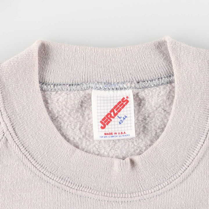 90'S Jerzees printed sweatshirt, made in the USA, men's size L, vintage message cotton gray type Vintage Second Hand