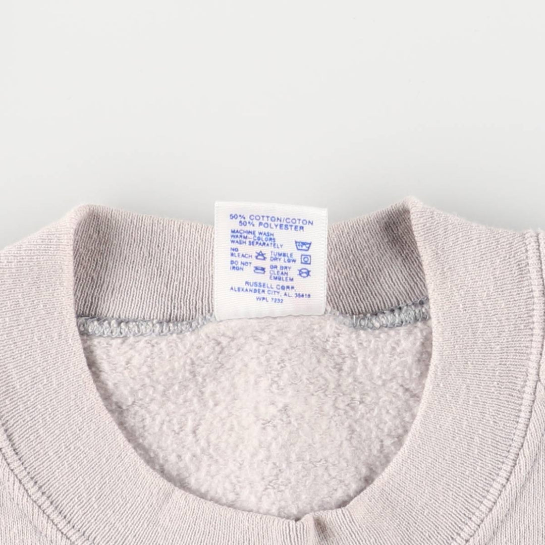 90'S Jerzees printed sweatshirt, made in the USA, men's size L, vintage message cotton gray type Vintage Second Hand