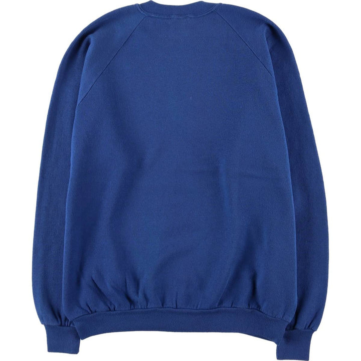 Vintage 80s-90'S Jerzees printed sweatshirt, sweatshirt, made in USA, men's XL size cotton navy blue type Vintage Second Hand