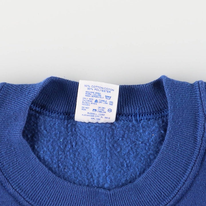 Vintage 80s-90'S Jerzees printed sweatshirt, sweatshirt, made in USA, men's XL size cotton navy blue type Vintage Second Hand