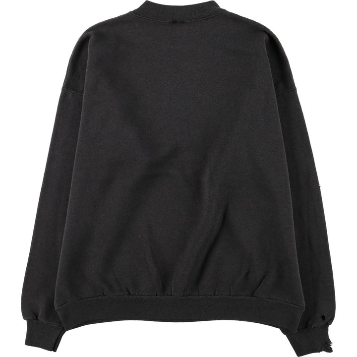90'S Hanes ACTIVEWEAR Printed Sweatshirt Trainer Made in USA Men's XL Vintage cotton black type Vintage Second Hand