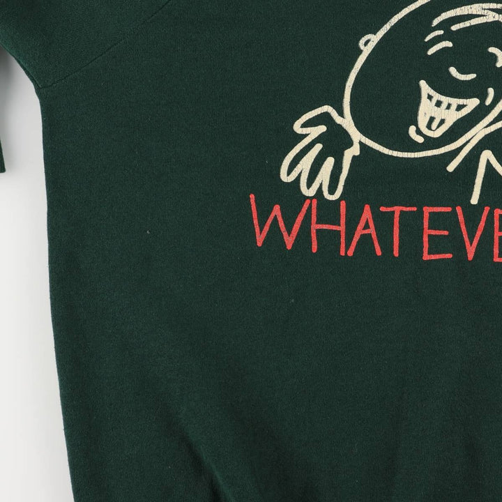 Printed sweatshirt, men's size L unclear green type Vintage Second Hand