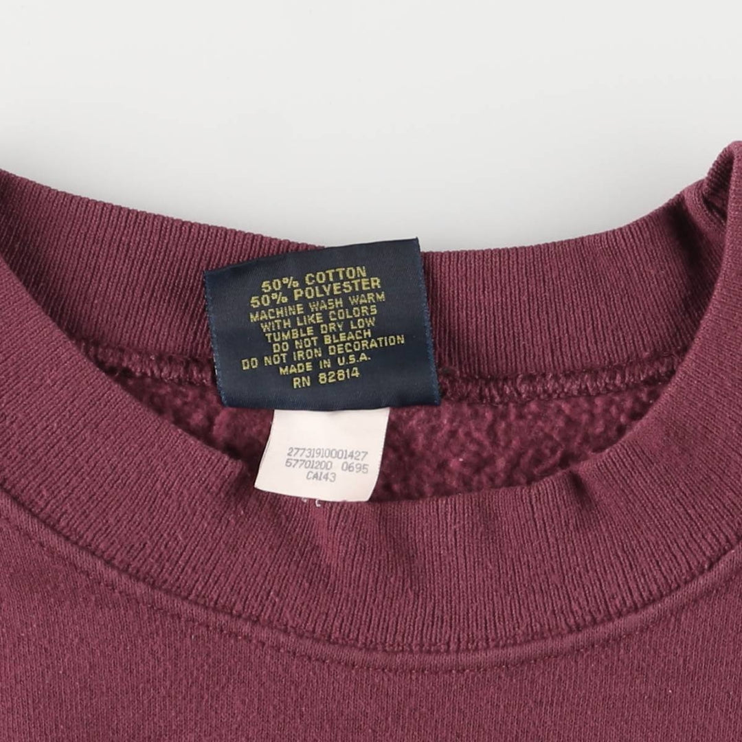 Vintage IVY CREW logo sweatshirt, made in the USA, men's size XL cotton bordeaux Vintage Second Hand