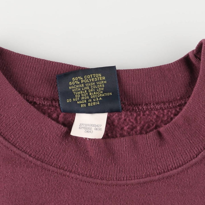 Vintage IVY CREW logo sweatshirt, made in the USA, men's size XL cotton bordeaux Vintage Second Hand