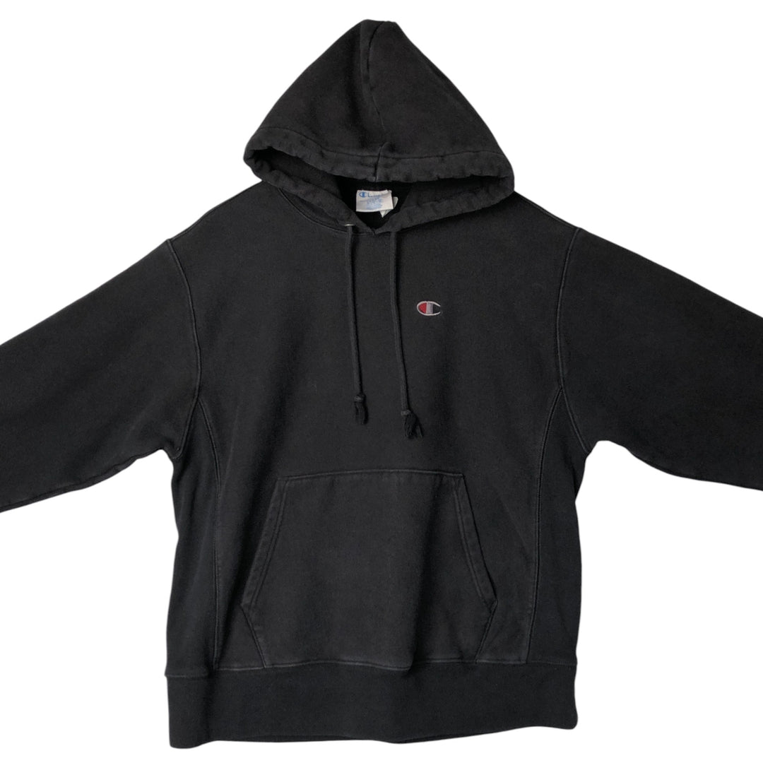 Champion REVERSE WEAVE Reverse Weave Sweat Pullover Hoodie Men's L size cotton black type Vintage Second Hand