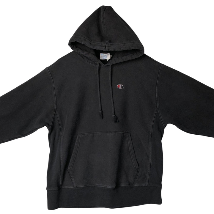 Champion REVERSE WEAVE Reverse Weave Sweat Pullover Hoodie Men's L size cotton black type Vintage Second Hand