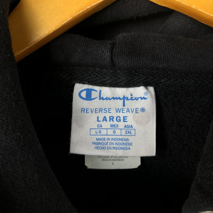 Champion REVERSE WEAVE Reverse Weave Sweat Pullover Hoodie Men's L size cotton black type Vintage Second Hand