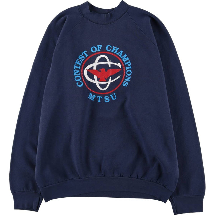 90'S Fruit of the Loom College Sweatshirt, Made in USA, Men's XL, Vintage cotton navy blue type Vintage Second Hand