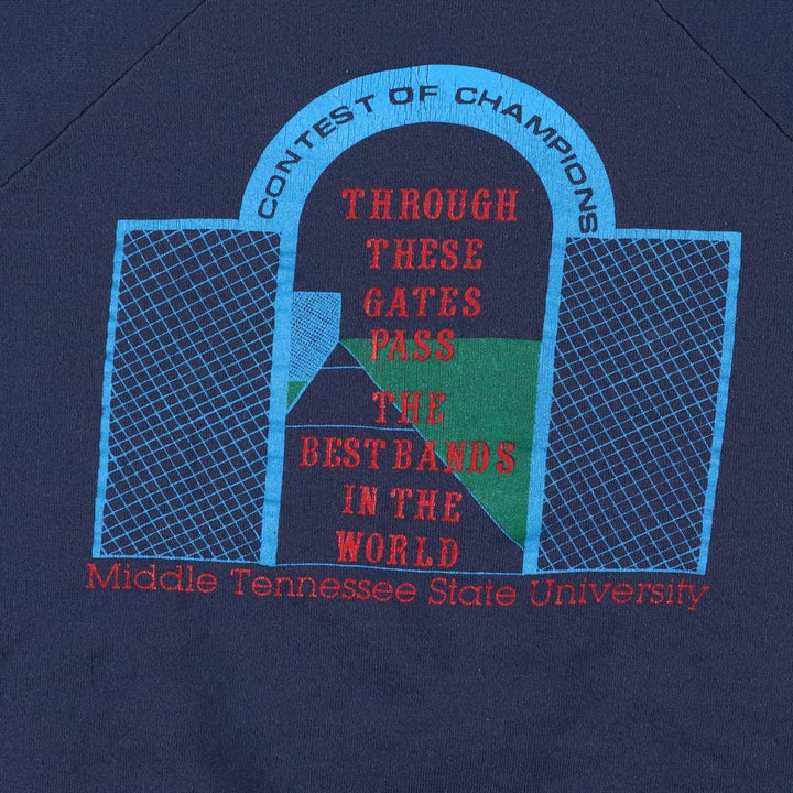 90'S Fruit of the Loom College Sweatshirt, Made in USA, Men's XL, Vintage cotton navy blue type Vintage Second Hand