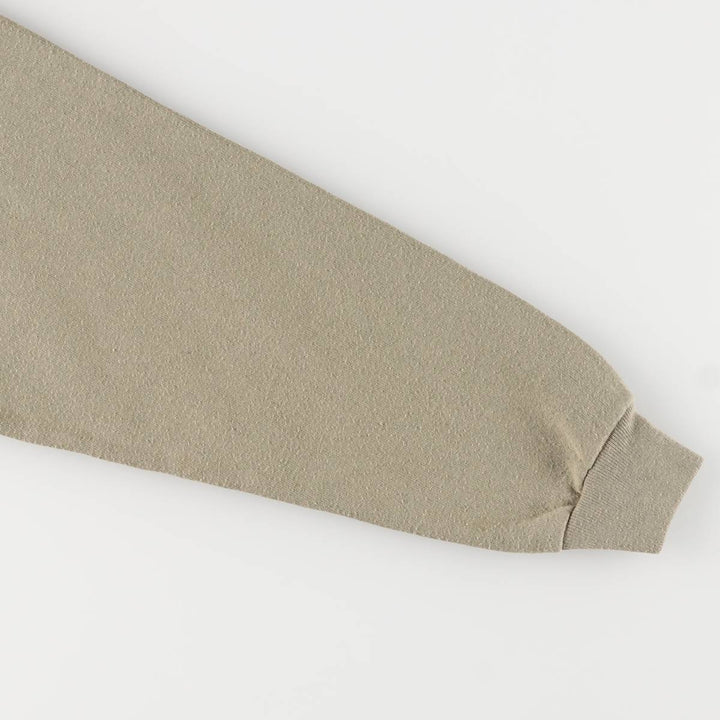 TULTEX Printed Sweatshirt, Made in USA, Men's Size L cotton Khaki type Vintage Second Hand