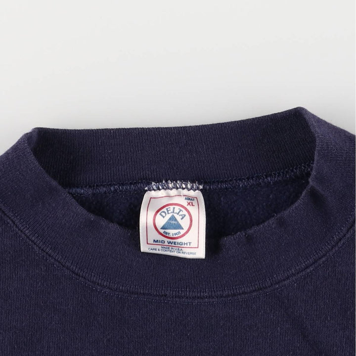 Vintage Delta Mid-Weight Sweatshirt, Made in the USA, Men's Size XL cotton navy blue type Vintage Second Hand