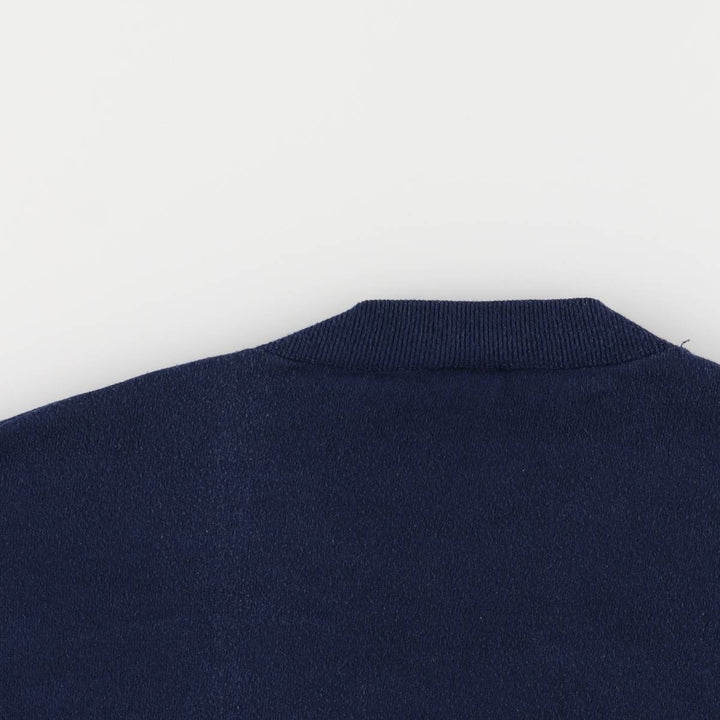 90'S Fruit of the Loom printed sweatshirt, made in the USA, men's XL size, vintage cotton navy blue type Vintage Second Hand