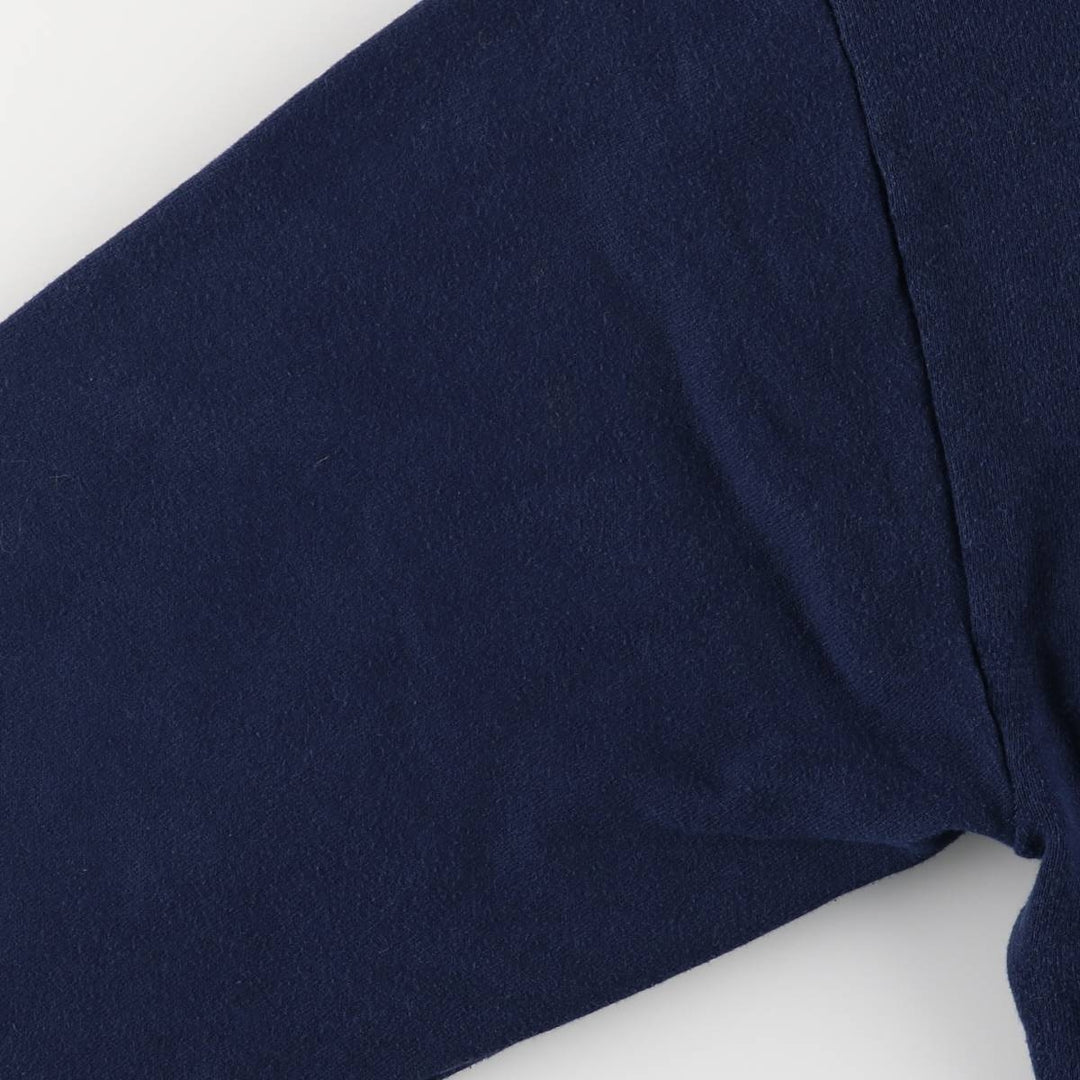 90'S Fruit of the Loom printed sweatshirt, made in the USA, men's XL size, vintage cotton navy blue type Vintage Second Hand