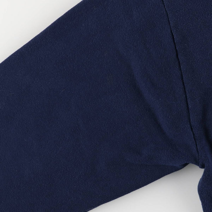 90'S Fruit of the Loom printed sweatshirt, made in the USA, men's XL size, vintage cotton navy blue type Vintage Second Hand