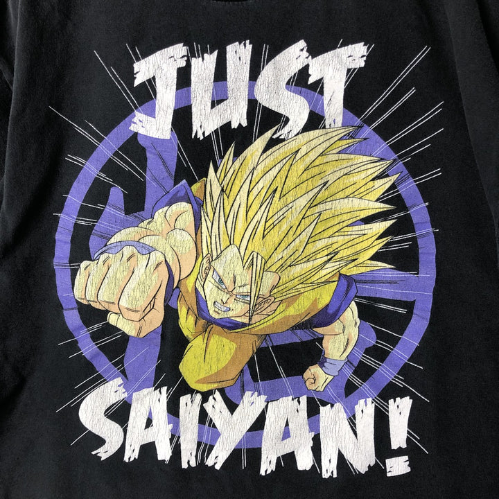 DRAGONBALL Z Dragon Ball Z Son Goku Super Saiyan Anime Character Print T-Shirt Men's XL unclear Charcoal Vintage Second Hand