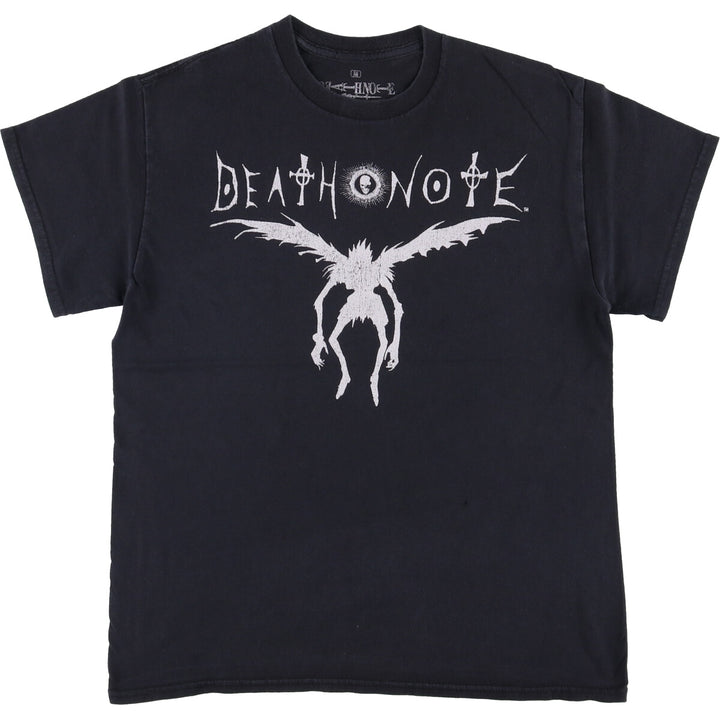 Death Note Ryuk Anime Character Print T-Shirt Men's M Size cotton black type Vintage Second Hand