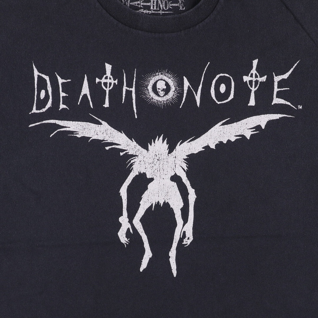 Death Note Ryuk Anime Character Print T-Shirt Men's M Size cotton black type Vintage Second Hand