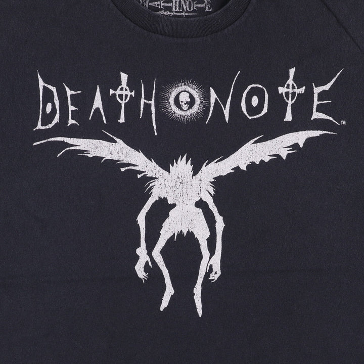 Death Note Ryuk Anime Character Print T-Shirt Men's M Size cotton black type Vintage Second Hand