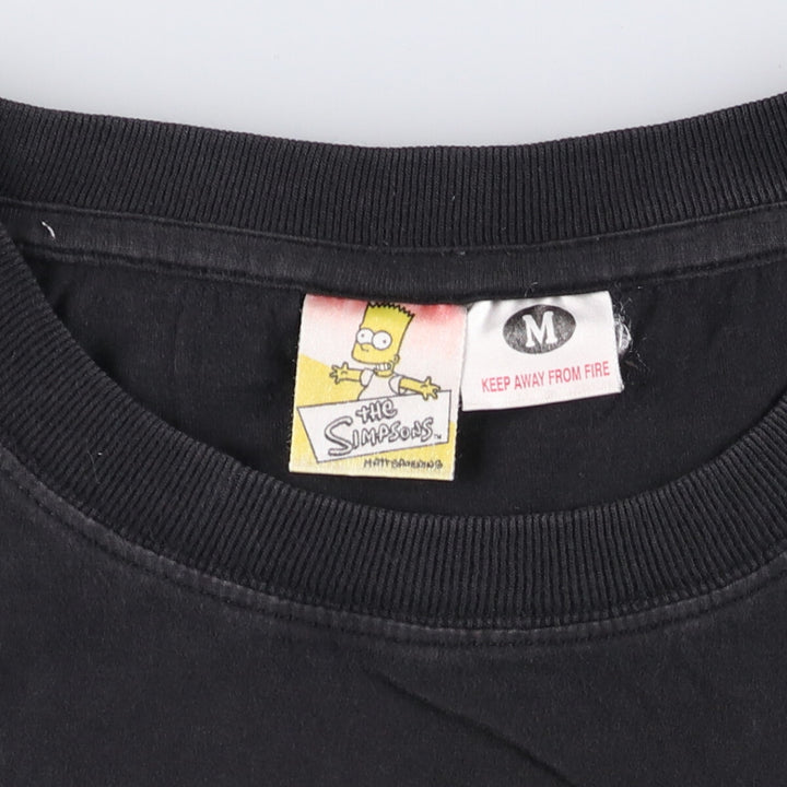 2000'S THE SIMPSONS Character Print T-Shirt Men's Size Medium cotton black type Vintage Second Hand