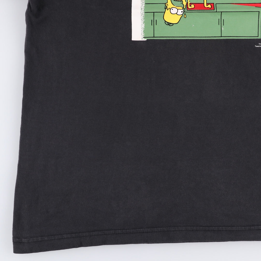 2000'S THE SIMPSONS Character Print T-Shirt Men's Size Medium cotton black type Vintage Second Hand