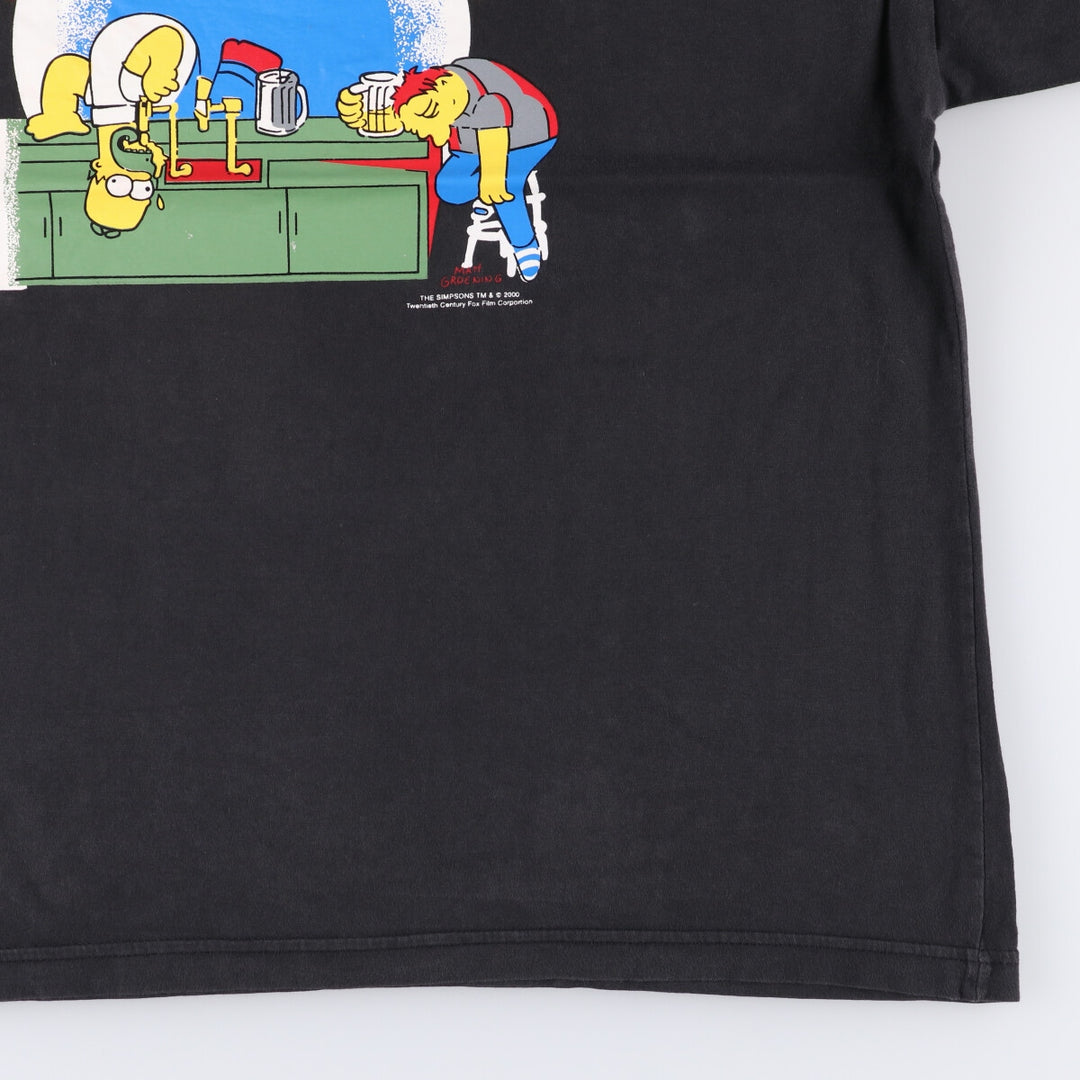 2000'S THE SIMPSONS Character Print T-Shirt Men's Size Medium cotton black type Vintage Second Hand