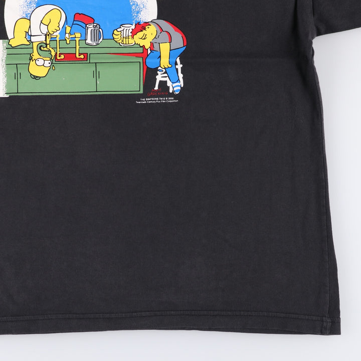 2000'S THE SIMPSONS Character Print T-Shirt Men's Size Medium cotton black type Vintage Second Hand