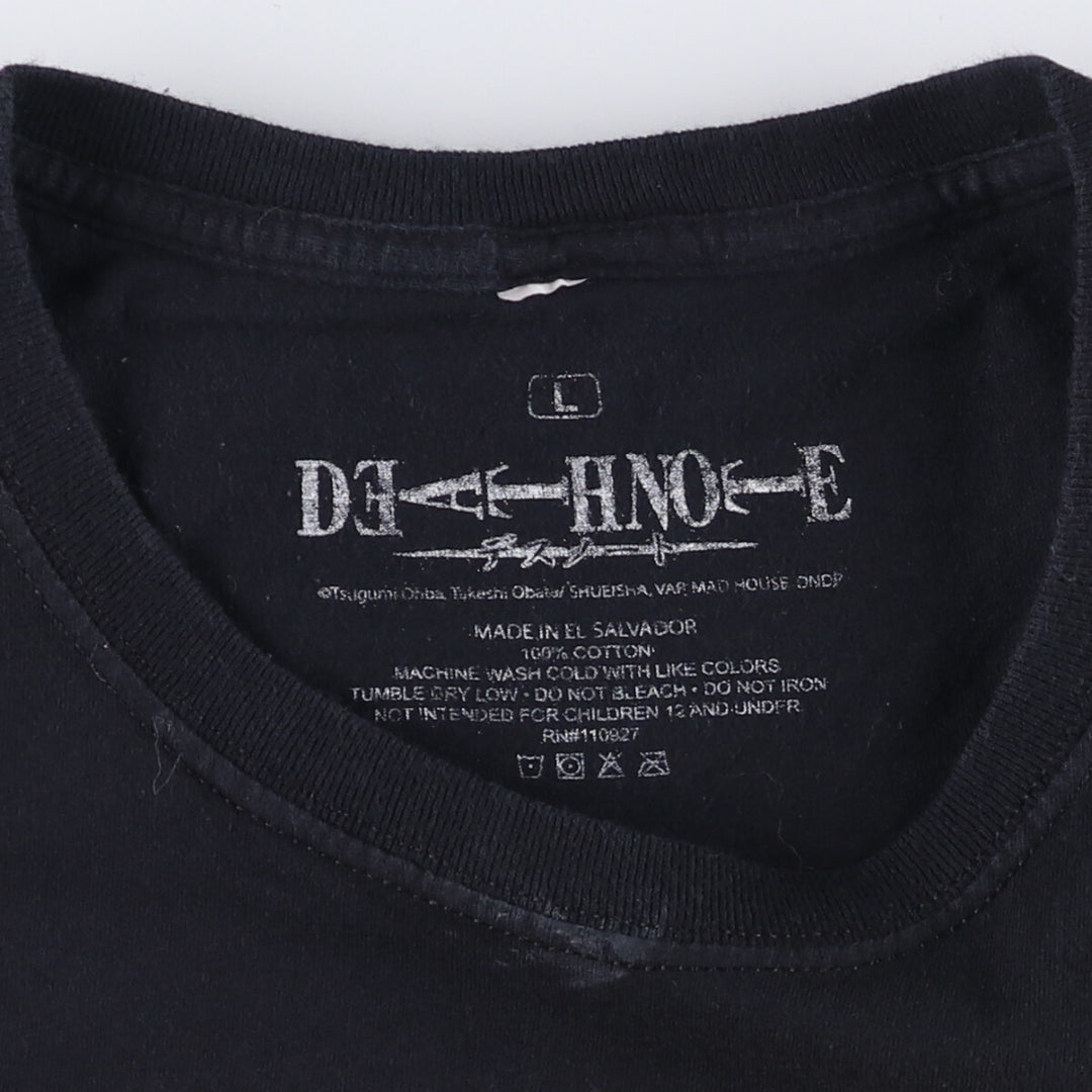 DEATH NOTE MISAMISA Death Note Misa Misa Anime Character Print T-Shirt Men's Size L cotton black type Vintage Second Hand