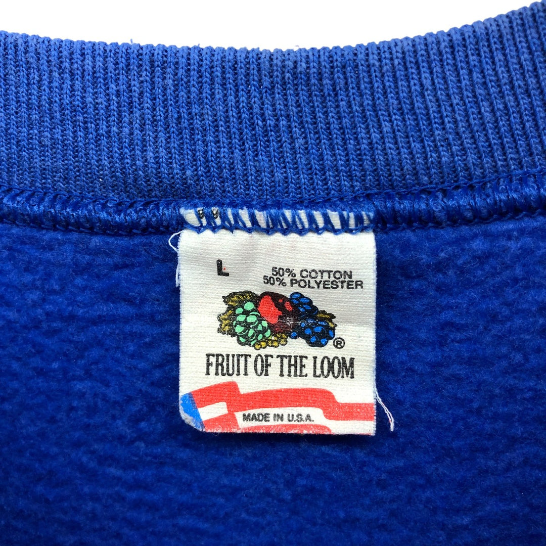 Vintage 1980'S Fruit of the Loom MLB Chicago Cubs sweatshirt, Made in USA, Men's Size L cotton blue type Vintage Second Hand