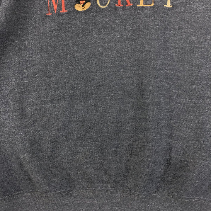 Vintage 90'S Mickey and Co. Mickey Mouse character sweatshirt, made in the USA, size L, men's cotton Charcoal Vintage Second Hand