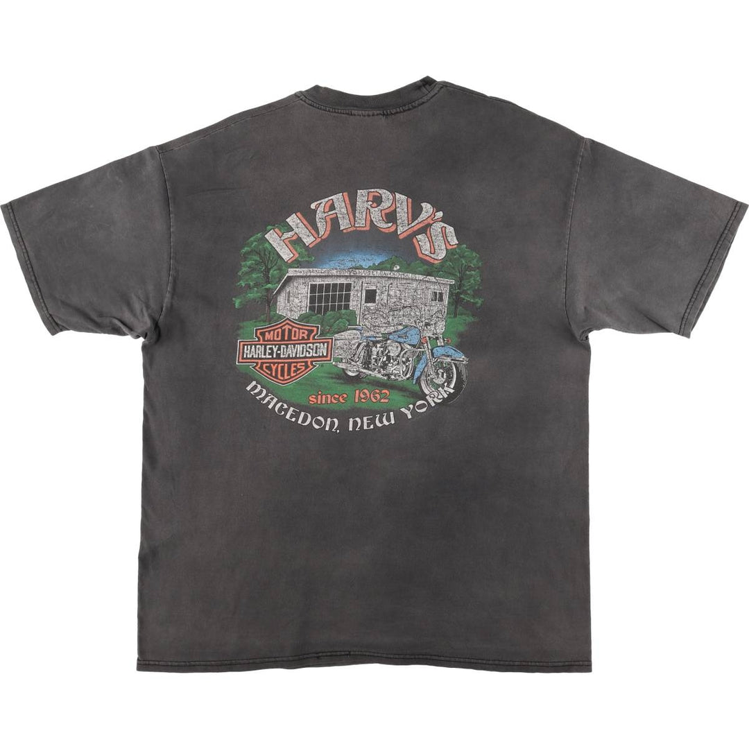 90'S Harley-Davidson Motorcycle Bike T-shirt Made in USA Men's XL Vintage cotton Charcoal Vintage Second Hand