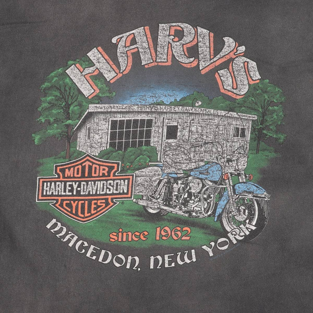 90'S Harley-Davidson Motorcycle Bike T-shirt Made in USA Men's XL Vintage cotton Charcoal Vintage Second Hand