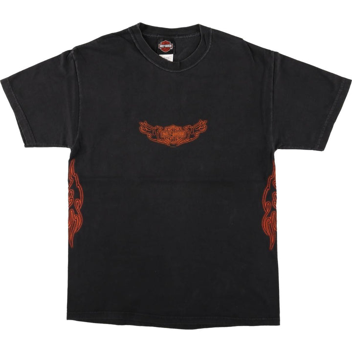 Harley-Davidson Motorcycle T-shirt Made in USA cotton black type Vintage Second Hand
