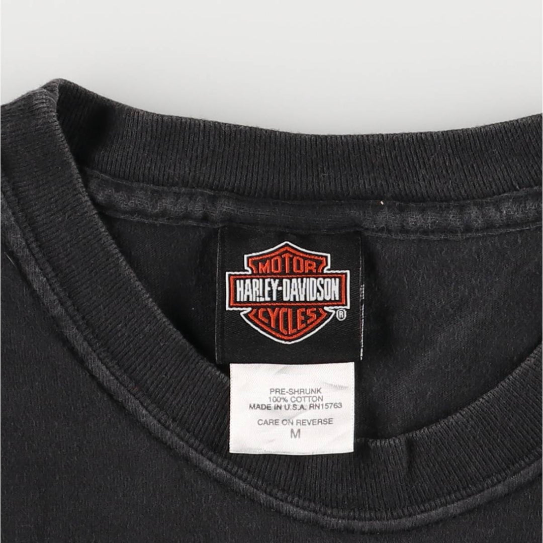 Harley-Davidson Motorcycle T-shirt Made in USA cotton black type Vintage Second Hand