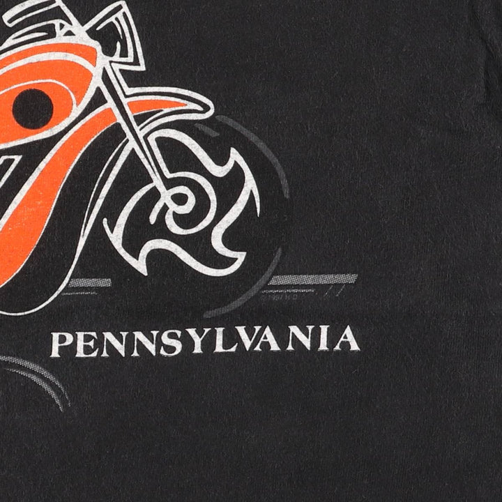 Harley-Davidson Motorcycle T-shirt Made in USA cotton black type Vintage Second Hand