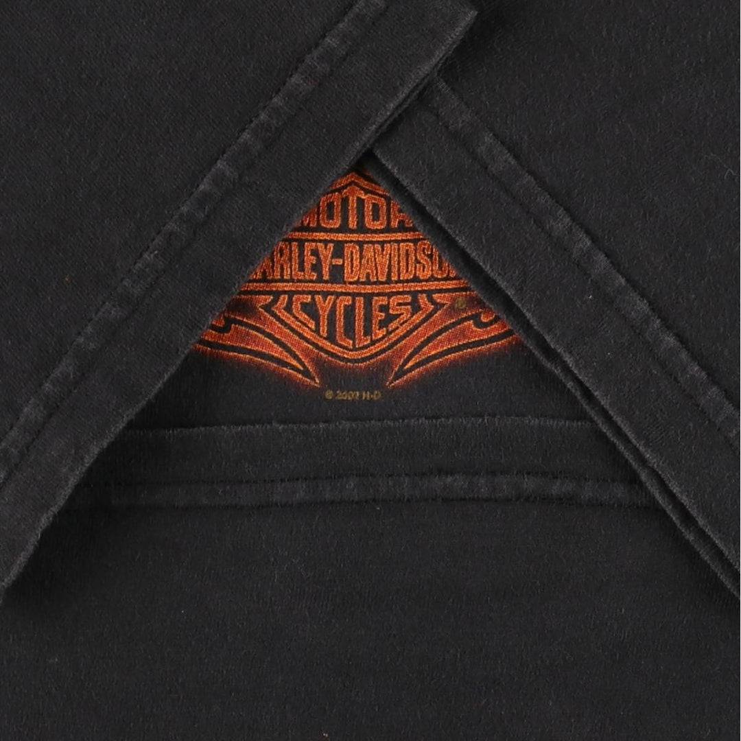 Harley-Davidson Motorcycle T-shirt Made in USA cotton black type Vintage Second Hand