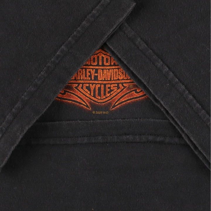 Harley-Davidson Motorcycle T-shirt Made in USA cotton black type Vintage Second Hand