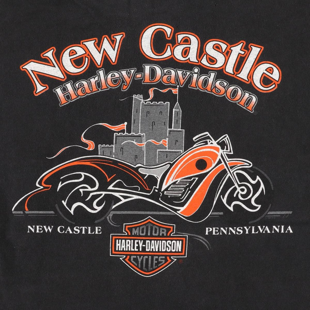 Harley-Davidson Motorcycle T-shirt Made in USA cotton black type Vintage Second Hand