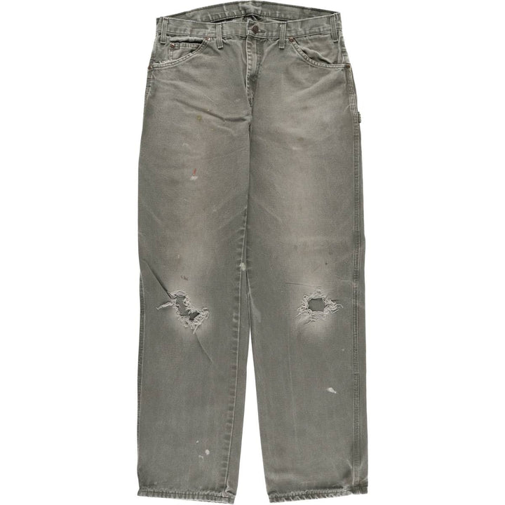 Dickies Painted Duck Painter Pants, Men's, Size W35 cotton Khaki type Vintage Second Hand