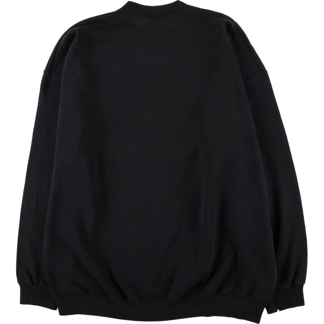 SANTEE Message Print Sweatshirt, Men's XXL polyester black type Vintage Second Hand