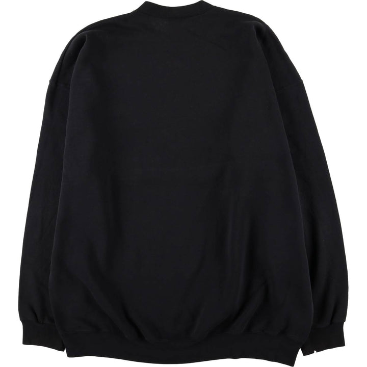SANTEE Message Print Sweatshirt, Men's XXL polyester black type Vintage Second Hand