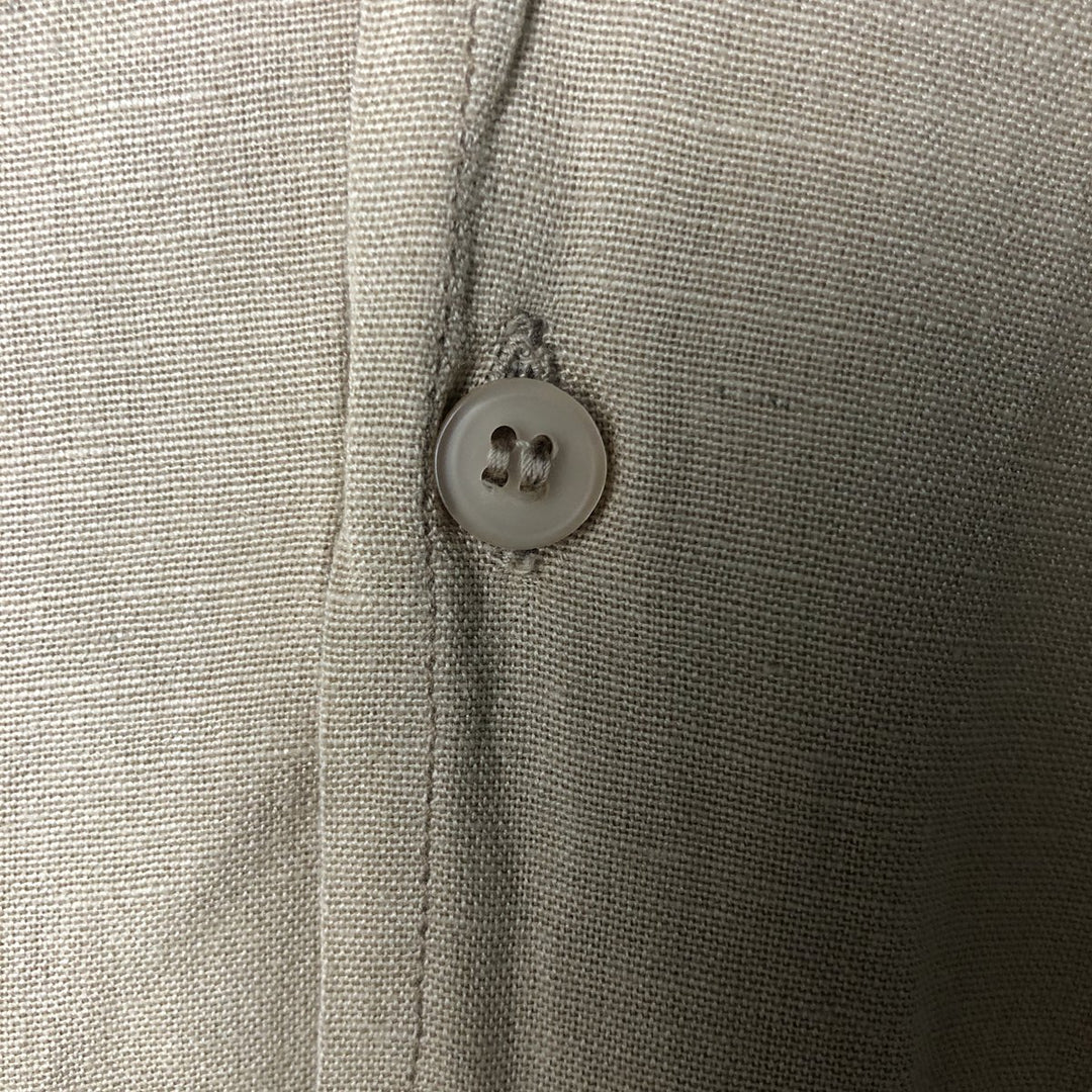 Pdot Short Sleeve Open Collar Viscose Box Shirt, Men's XL Viscose Beige type Vintage Second Hand