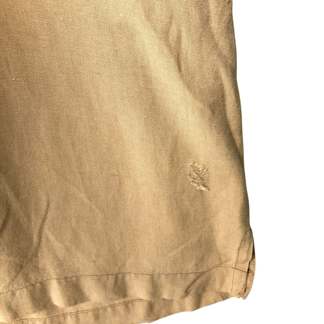 Pdot Short Sleeve Open Collar Viscose Box Shirt, Men's XL Viscose Beige type Vintage Second Hand