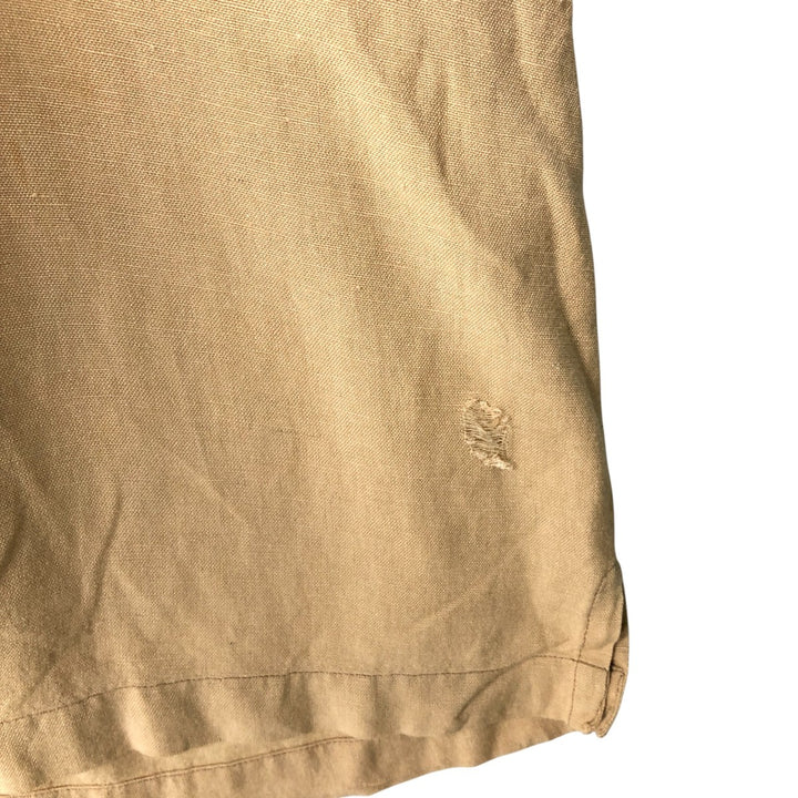 Pdot Short Sleeve Open Collar Viscose Box Shirt, Men's XL Viscose Beige type Vintage Second Hand