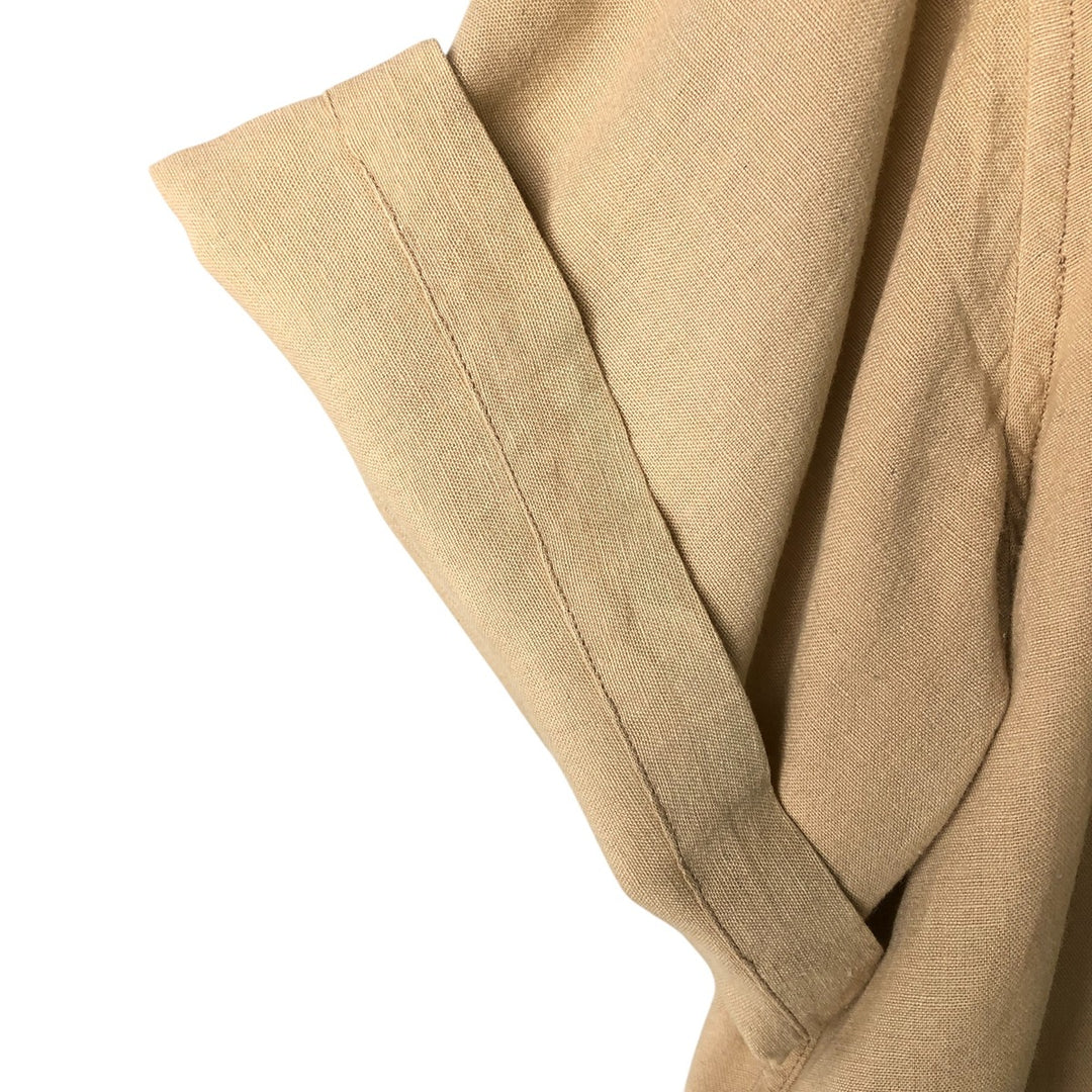Pdot Short Sleeve Open Collar Viscose Box Shirt, Men's XL Viscose Beige type Vintage Second Hand